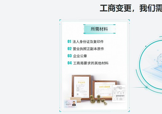 鄭州惠濟區(qū)公司注冊信息變更所需資料